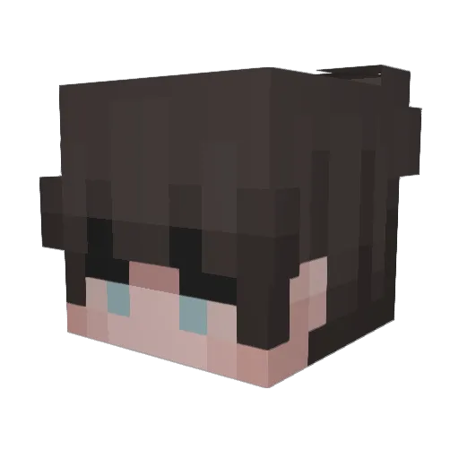 MaxLegend7 Minecraft avatar head, 3D render