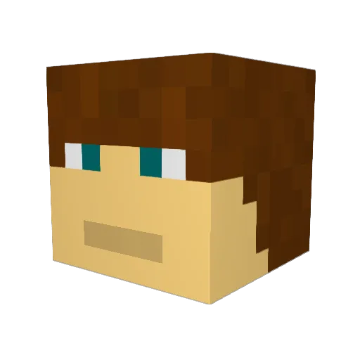 MaxLin1310 Minecraft avatar head, 3D render