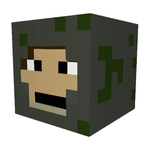 MaxLindley Minecraft avatar head, 3D render