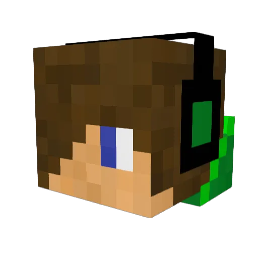 MaxLoewe Minecraft avatar head, 3D render
