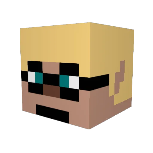 MaxMac99 Minecraft avatar head, 3D render