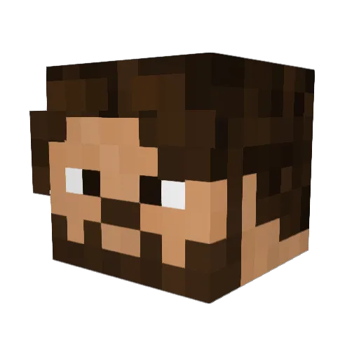 MaxMart30 Minecraft avatar head, 3D render