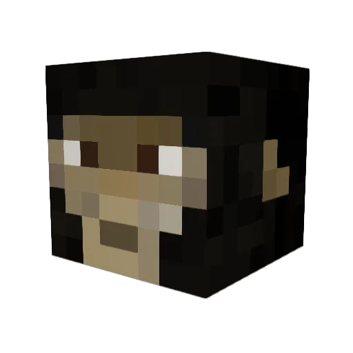 MaxMaxxam Minecraft avatar head, 3D render