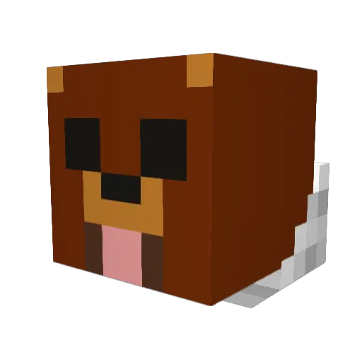 MaxMellen Minecraft avatar head, 3D render