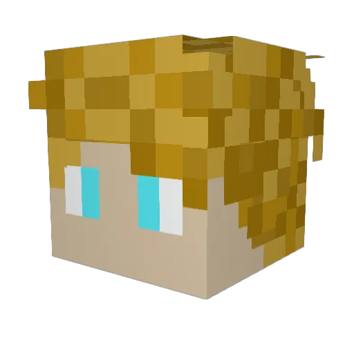 MaxMicPower Minecraft avatar head, 3D render