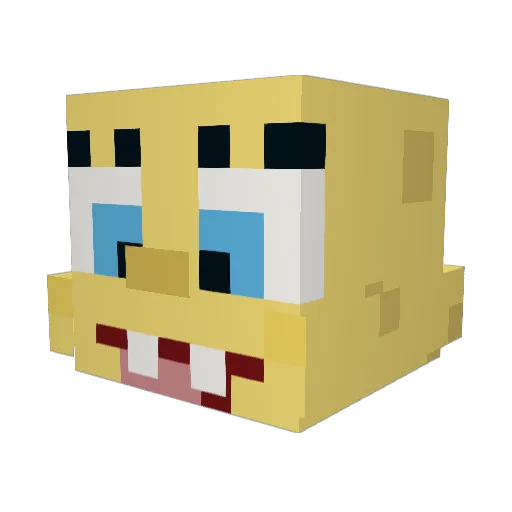 MaxMio Minecraft avatar head, 3D render