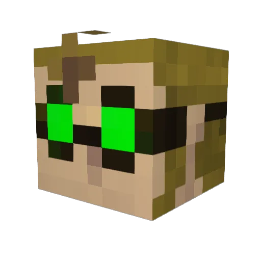 MaxMurlock Minecraft avatar head, 3D render