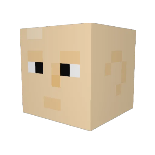 MaxNeoNebula Minecraft avatar head, 3D render
