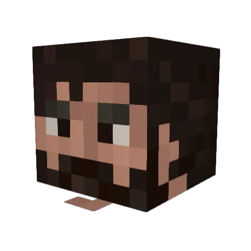MaxNevo Minecraft avatar head, 3D render