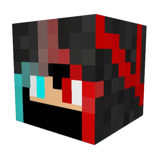 MaxOAO Minecraft avatar head, 3D render