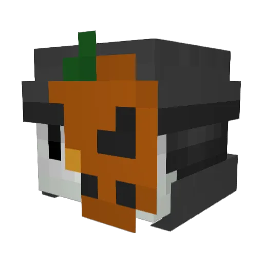 MaxOJ Minecraft avatar head, 3D render