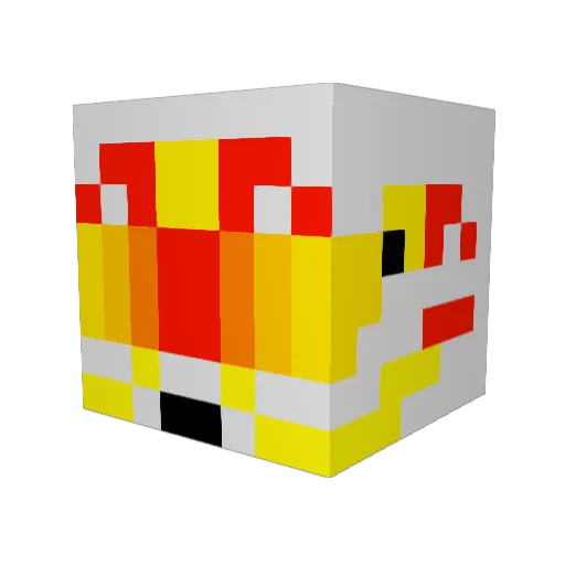 MaxOnBubly Minecraft avatar head, 3D render