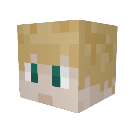 MaxOnMC_ Minecraft avatar head, 3D render