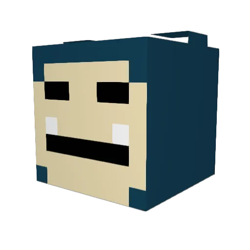 MaxPatches Minecraft avatar head, 3D render