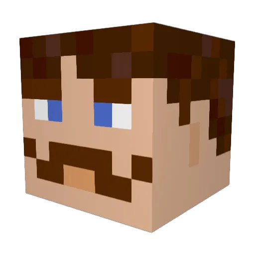 MaxPlay120 Minecraft avatar head, 3D render