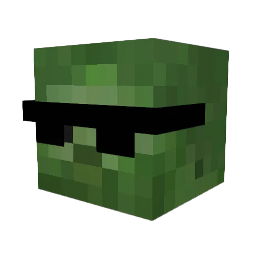 MaxPower122436 Minecraft avatar head, 3D render