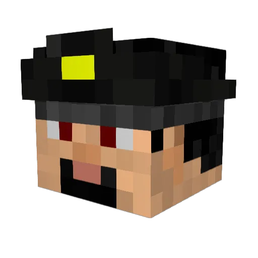 MaxPower82 Minecraft avatar head, 3D render
