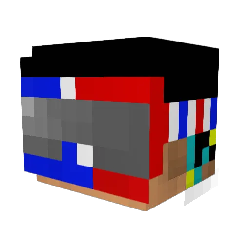MaxPower93 Minecraft avatar head, 3D render