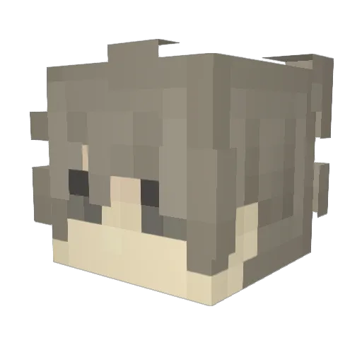 MaxPowerRocks Minecraft avatar head, 3D render