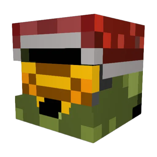 MaxPro06 Minecraft avatar head, 3D render