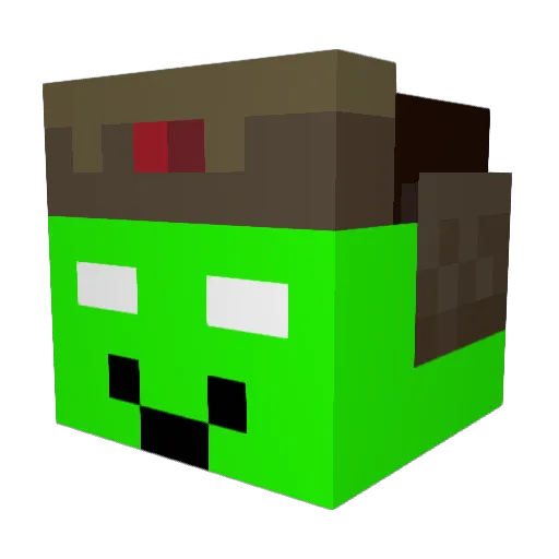MaxPro0914 Minecraft avatar head, 3D render