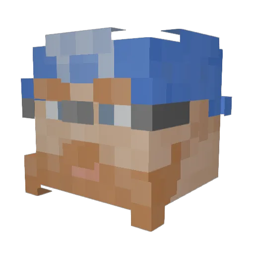 MaxPro101 Minecraft avatar head, 3D render