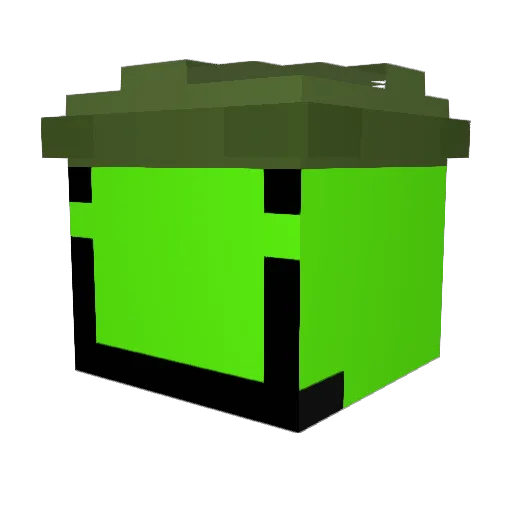 MaxQnator_YT Minecraft avatar head, 3D render