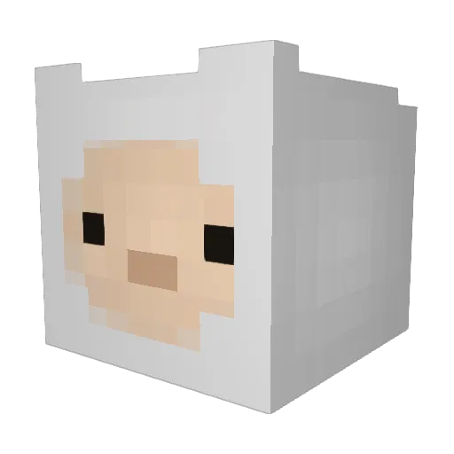 MaxRebo04 Minecraft avatar head, 3D render
