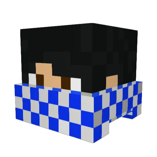MaxSeiko Minecraft avatar head, 3D render