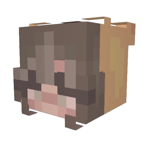 MaxSiem Minecraft avatar head, 3D render