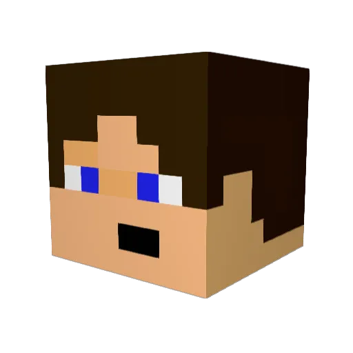 MaxSnipes Minecraft avatar head, 3D render