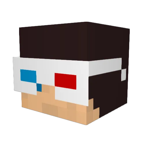 MaxSoos Minecraft avatar head, 3D render