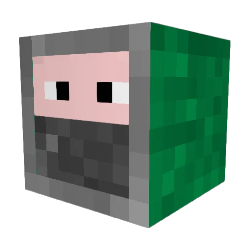 MaxStickies Minecraft avatar head, 3D render