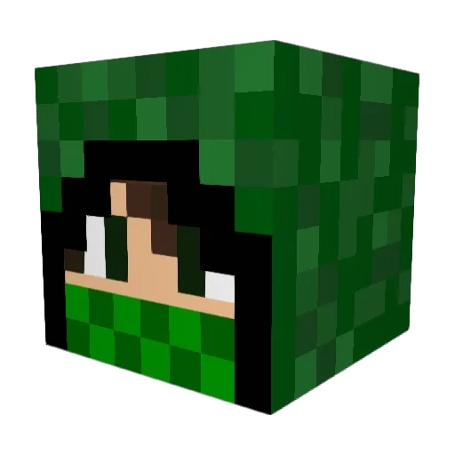 MaxStuff Minecraft avatar head, 3D render
