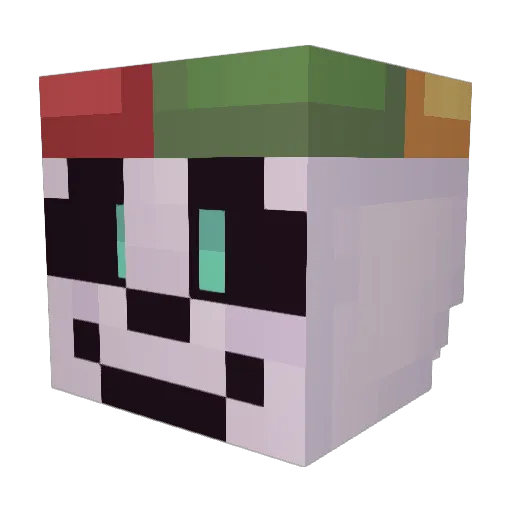 MaxTD Minecraft avatar head, 3D render