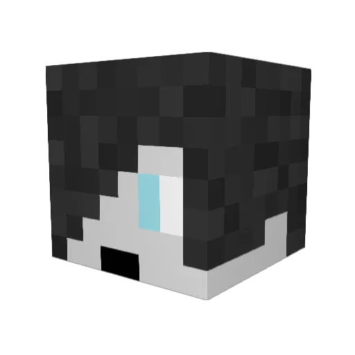 MaxTDB Minecraft avatar head, 3D render
