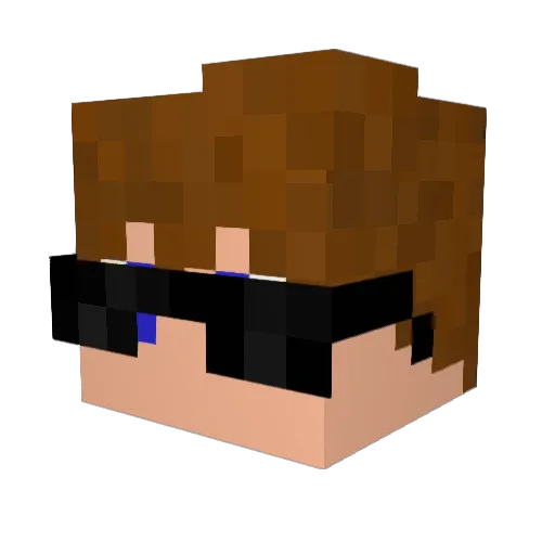 MaxTheKill Minecraft avatar head, 3D render