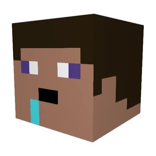 MaxThePoet Minecraft avatar head, 3D render
