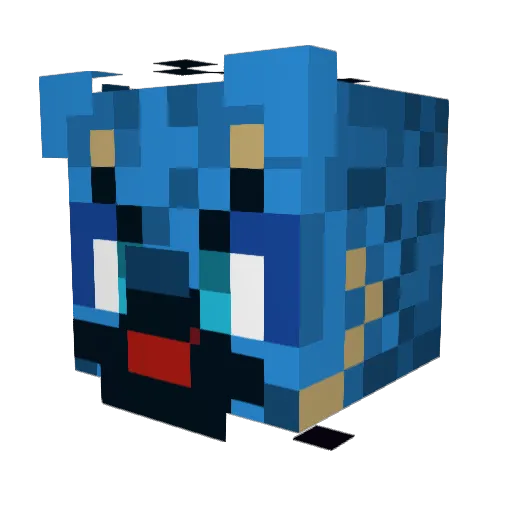 MaxTheWereyeen Minecraft avatar head, 3D render