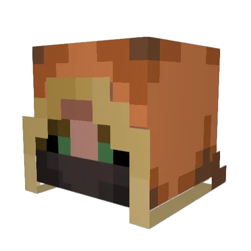 MaxTheZ Minecraft avatar head, 3D render