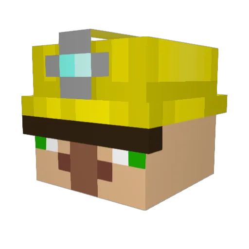 MaxTotal Minecraft avatar head, 3D render