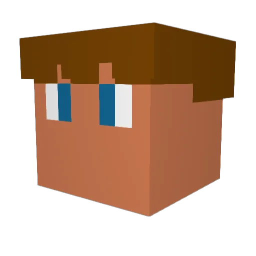 MaxTrix2 Minecraft avatar head, 3D render