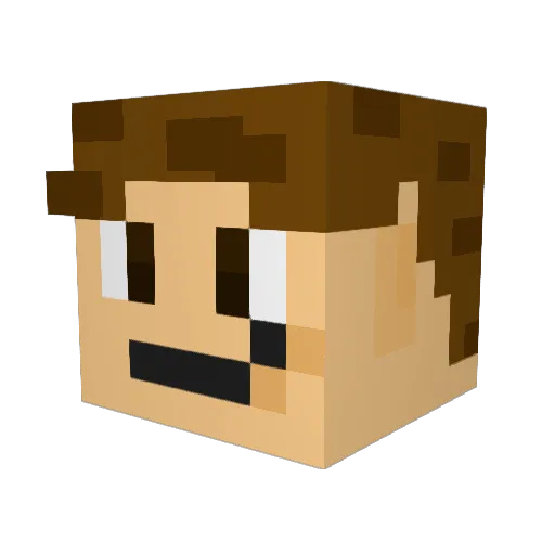 MaxURhino Minecraft avatar head, 3D render