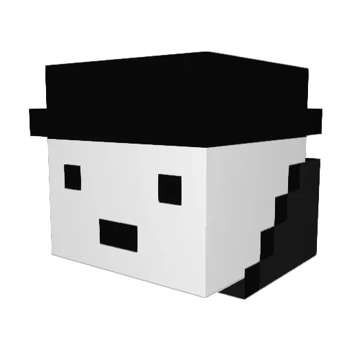 MaxVoltt Minecraft avatar head, 3D render