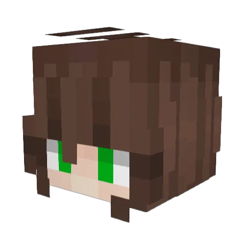 MaxYears_Noemie Minecraft avatar head, 3D render