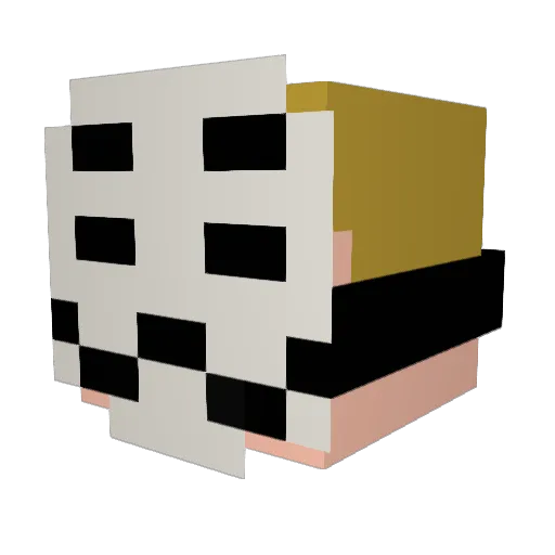 Max_01_ Minecraft avatar head, 3D render