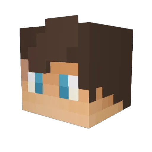 Max_16f Minecraft avatar head, 3D render