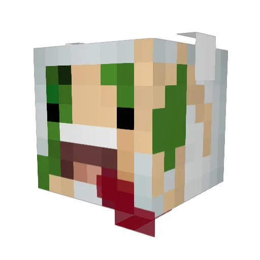 Max_325x Minecraft avatar head, 3D render