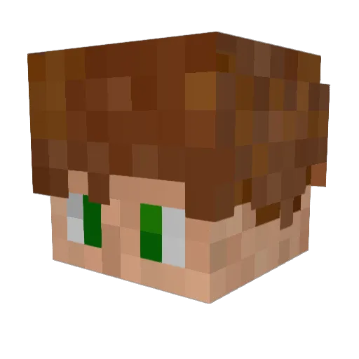 Max_3XP Minecraft avatar head, 3D render