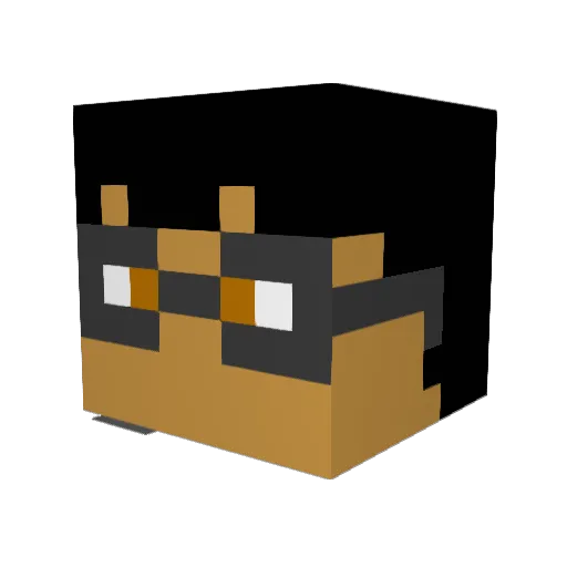 Max_Blak Minecraft avatar head, 3D render
